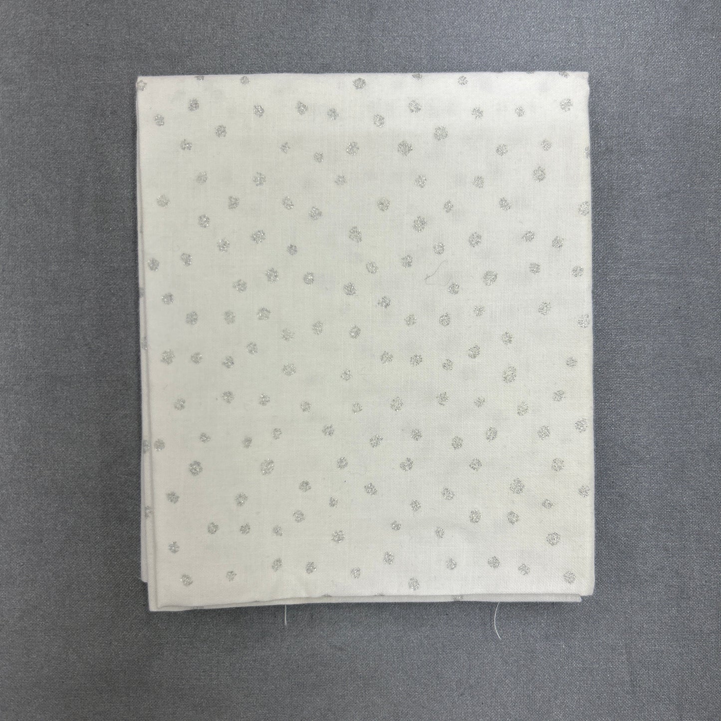 Fat Quarter silver glitter dots