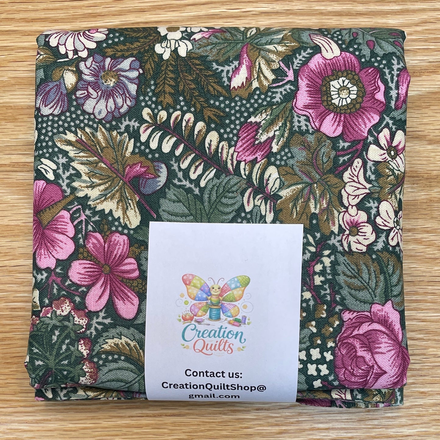 Jungle green floral pink