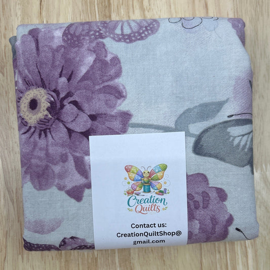 JoAnn grey with purple flowers