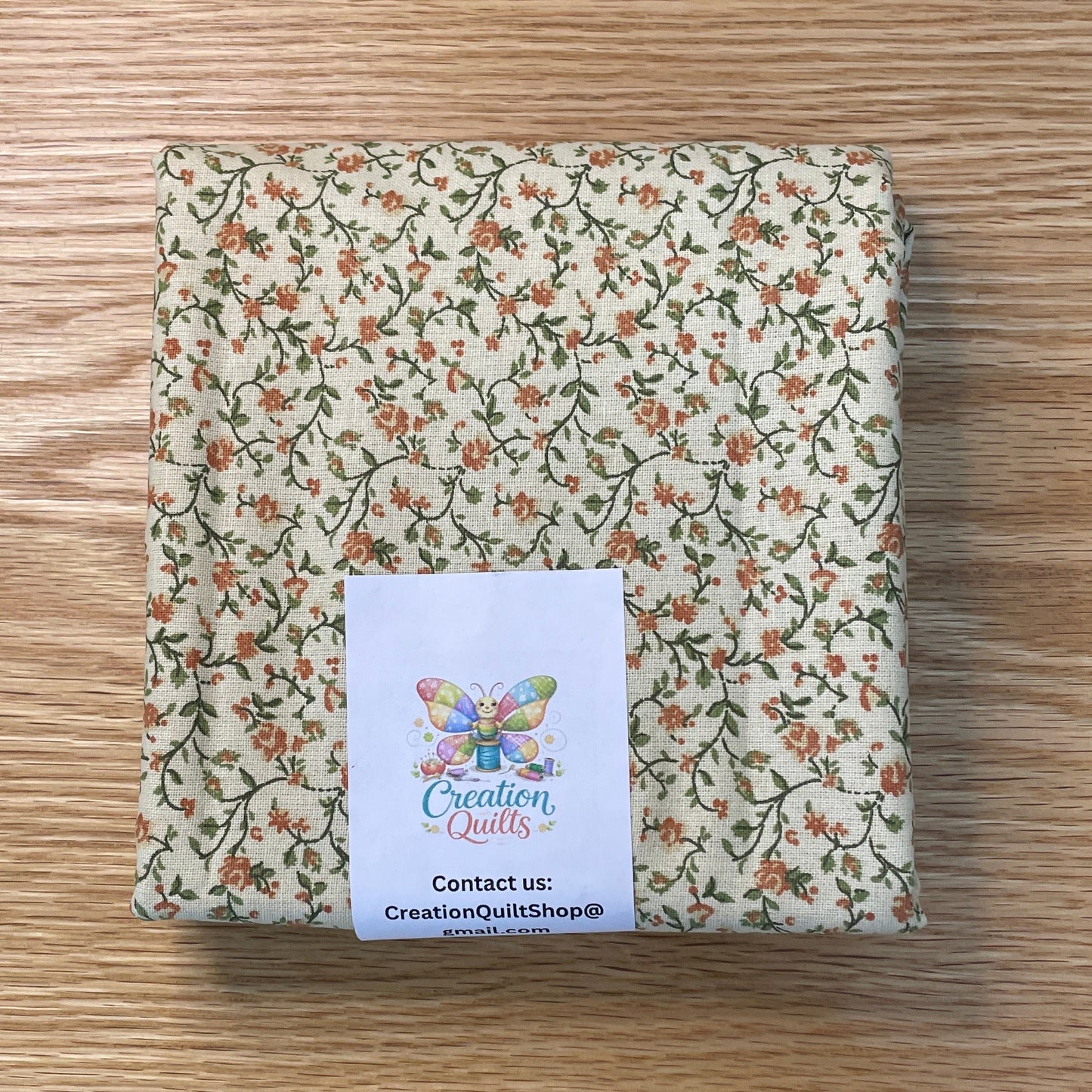 Tan with Orange floral print