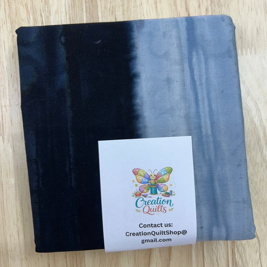 Ombre batik grey blue to black