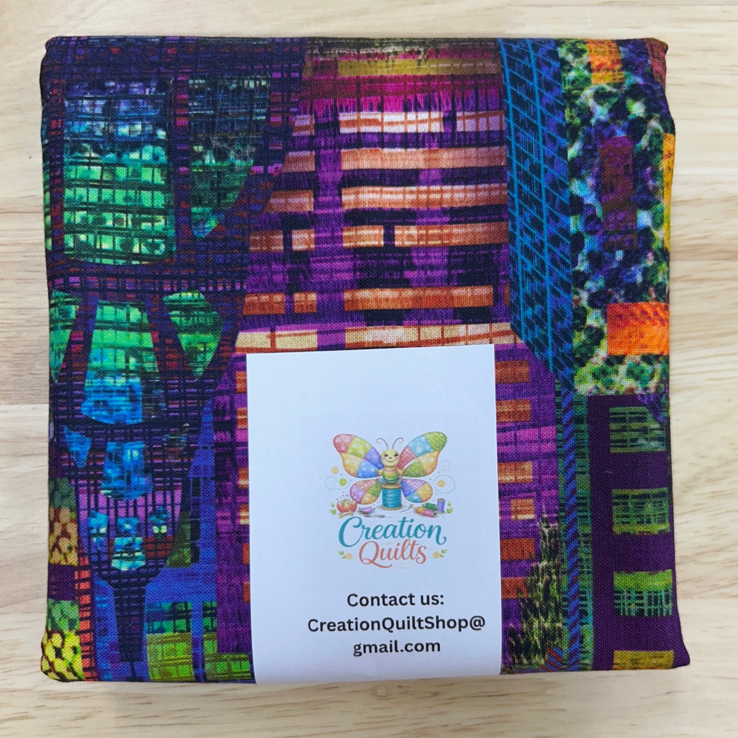 Ombre cityscape purples