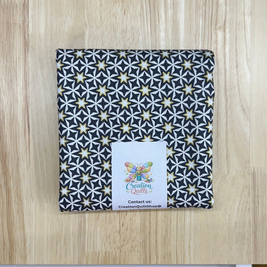 Modern metallic Xmas geometric star Makower UK