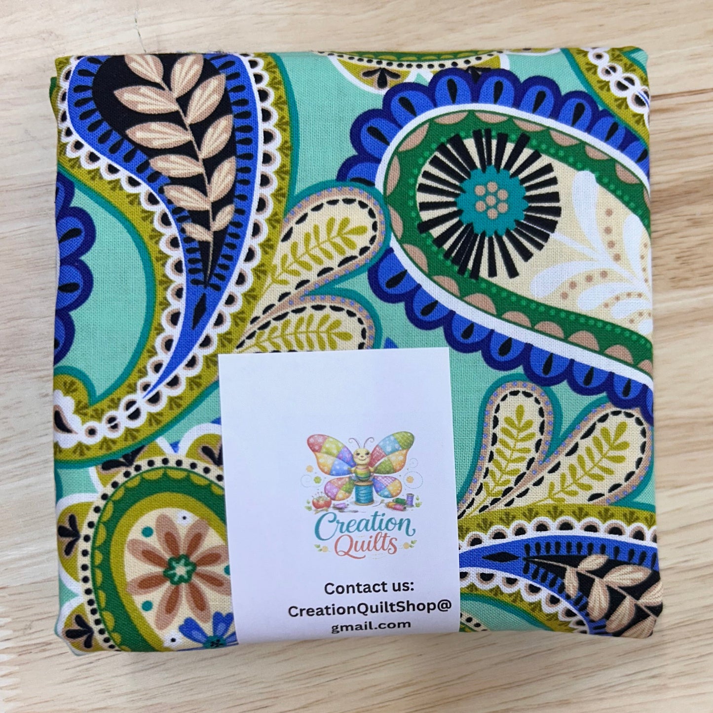Exclusively quilters Serenity Teal paisley