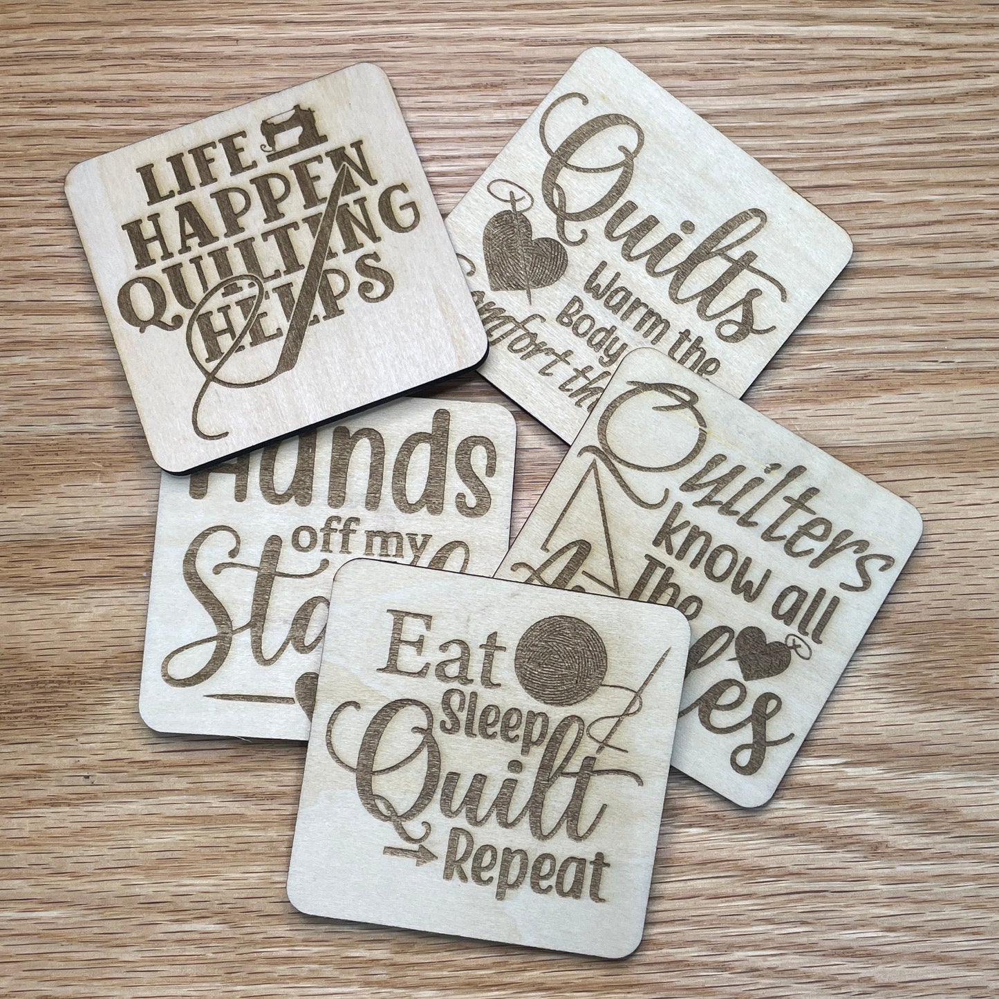 Fridge Magnets - wooden, laser print