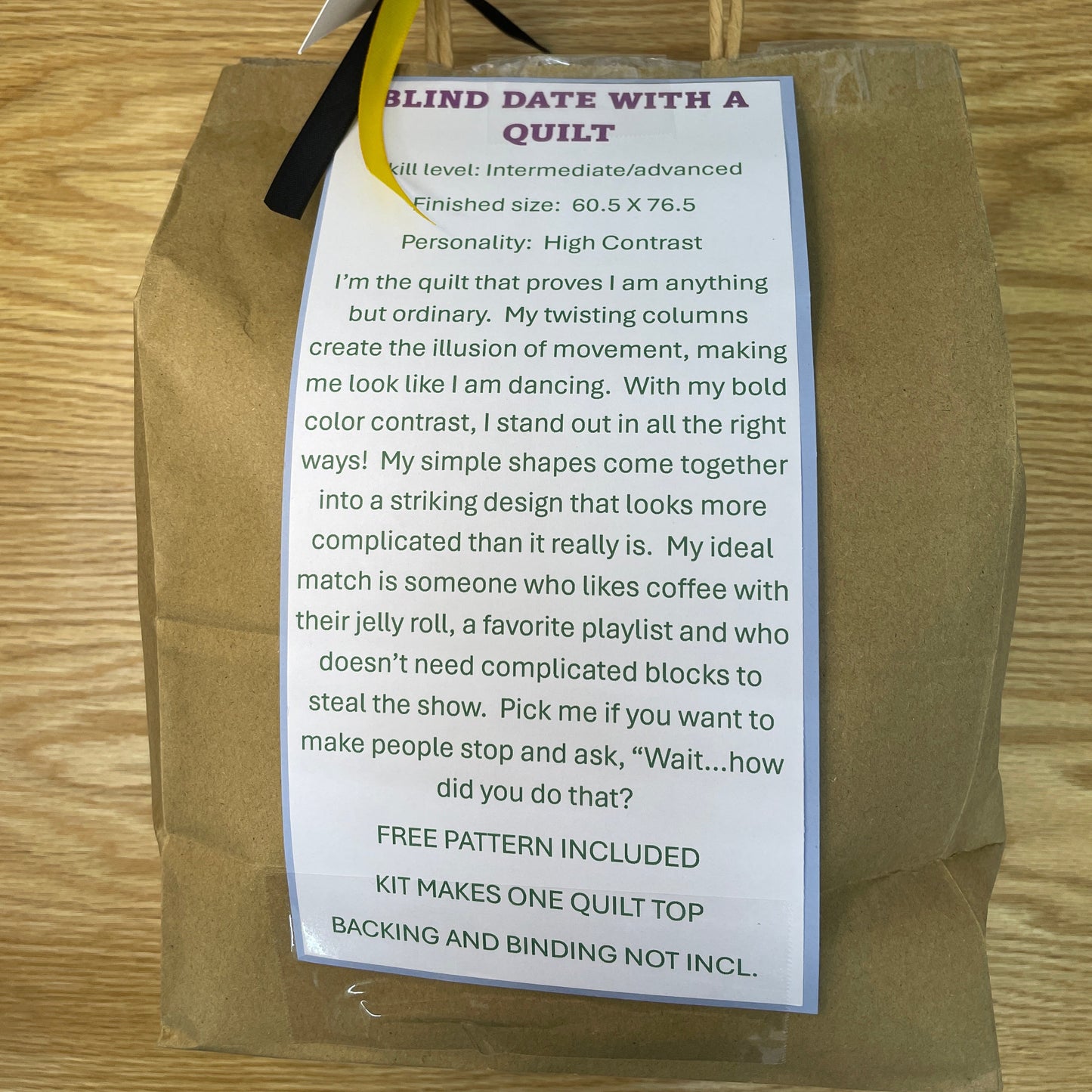 Blind Date With a Quilt - High Contrast