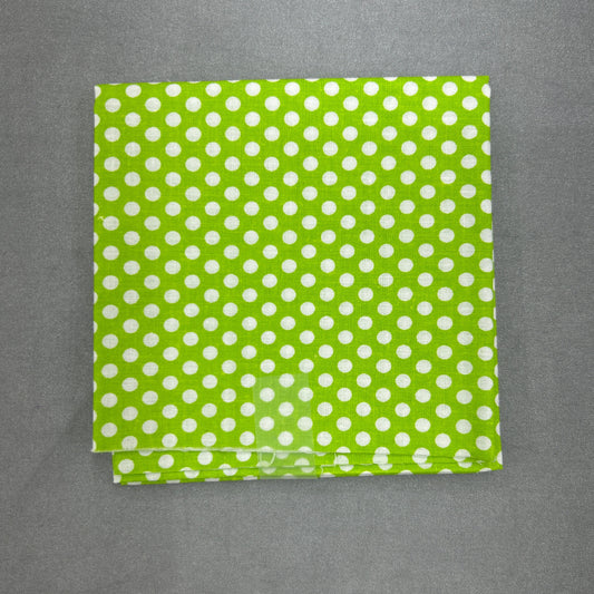 Fat Quarter lime green with dots