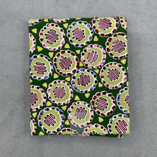 Fat Quarter green multi color geometric
