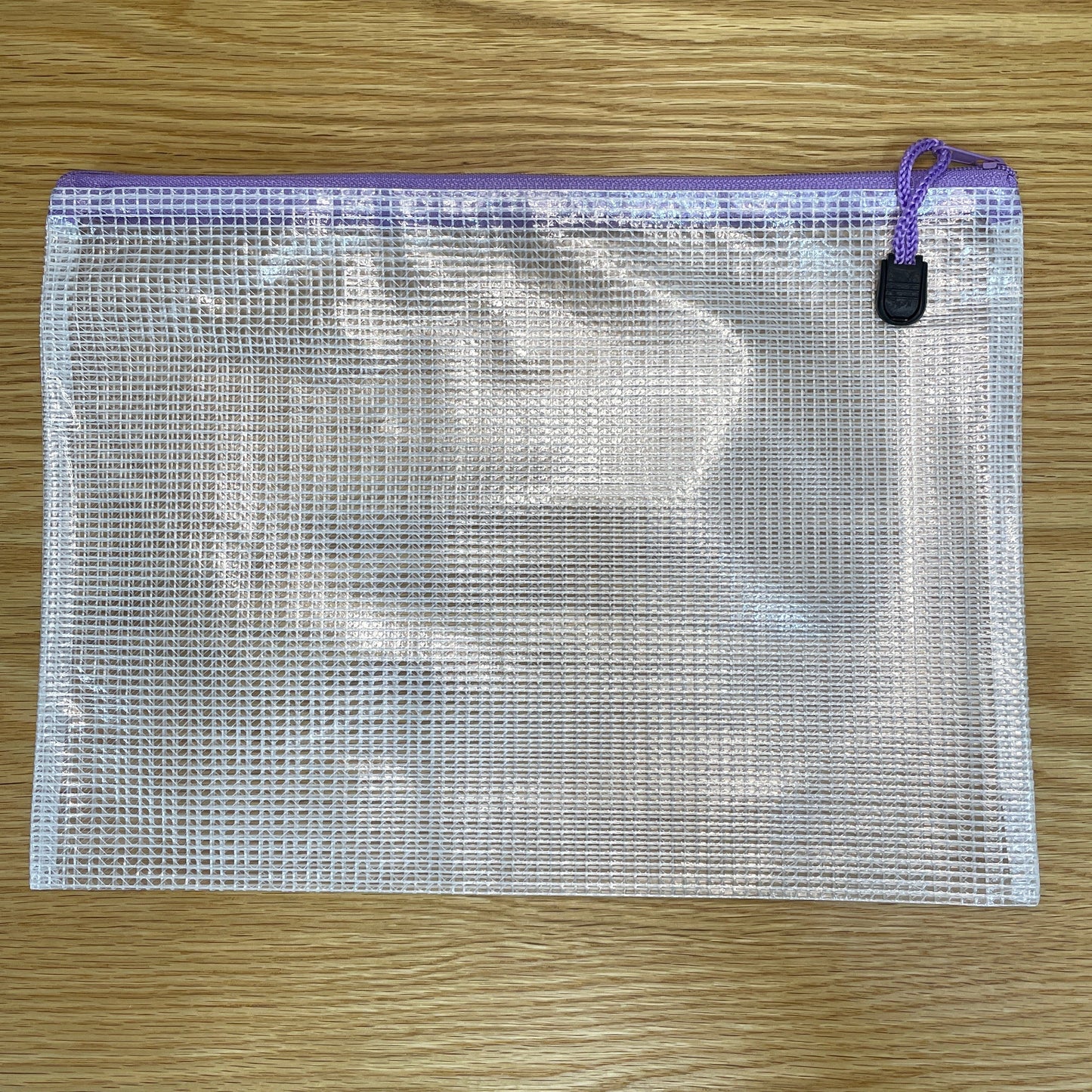Mesh Zipper Project Bags - Lavender (7.5"x10.5")