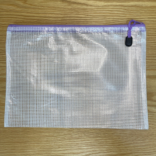 Mesh Zipper Project Bags - Lavender (7.5"x10.5")