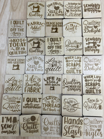 Fridge Magnets - wooden, laser print