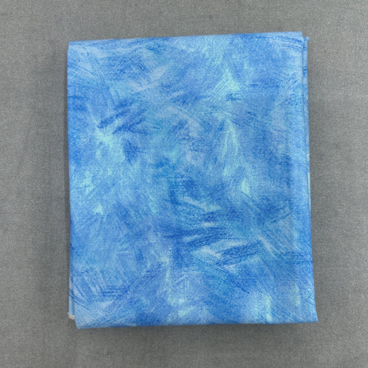 Fat Quarter light blue brush strokes