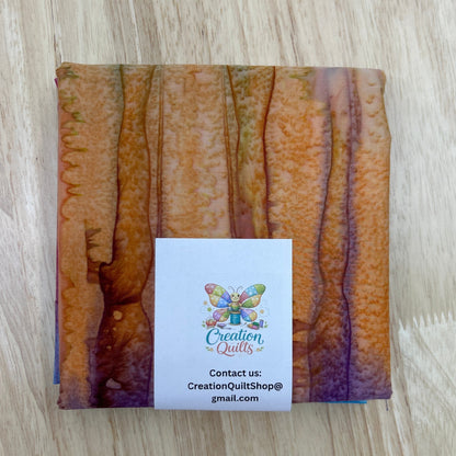 Ombre batik Orange purple blue